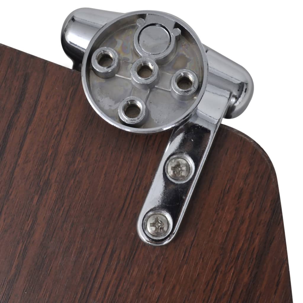 Copriwater a Chiusura Ammortizzata 2 pz in MDF Marrone 275906