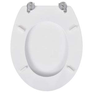 Tavolette WC con Coperchi 2 pz in MDF Bianche 275907