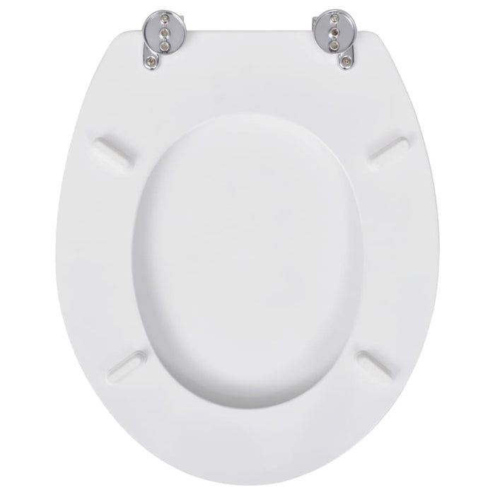 Tavolette WC con Coperchi 2 pz in MDF Bianche 275907