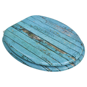 Tavolette WC con Coperchi 2 pz in MDF Design Legno Antico 275913