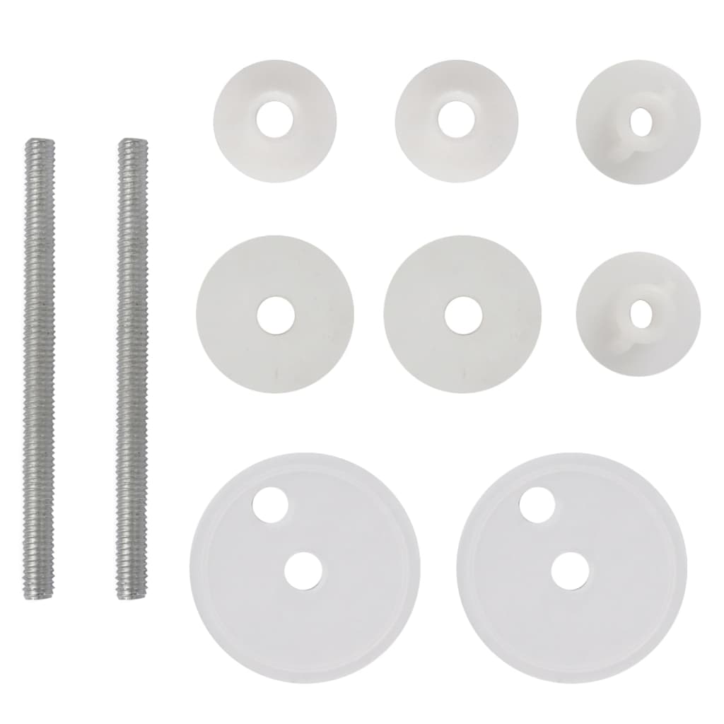 Tavolette WC con Coperchi 2 pz in MDF Design Legno Antico 275913