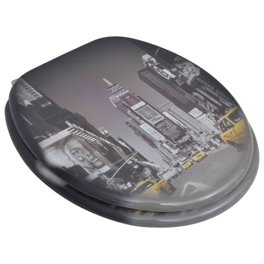 Tavolette WC con Coperchi 2 pz in MDF Design New York cod mxl 45244