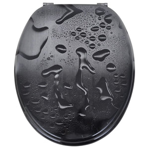 Tavolette WC con Coperchi 2 pz in MDF Design Acqua 275916