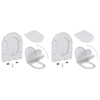 Copriwater a Chiusura Rallentata 2 pz Plastica Bianco cod mxl 54348