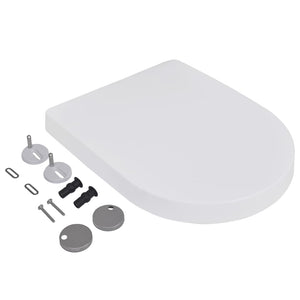 Copriwater a Chiusura Rallentata 2 pz Plastica Bianco cod mxl 54348