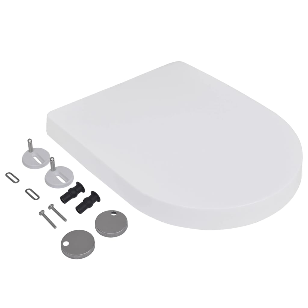 Set due sedili wc con freno anticaduta chiusura ammortizzata in plastica bianca 02_0002958