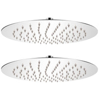 Soffione per Doccia a Pioggia 2pz Acciaio Inossidabile Ã˜ 25 cm cod mxl 78409