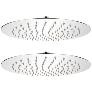 Soffione per Doccia a Pioggia 2pz Acciaio Inossidabile Ã˜ 25 cm cod mxl 78409