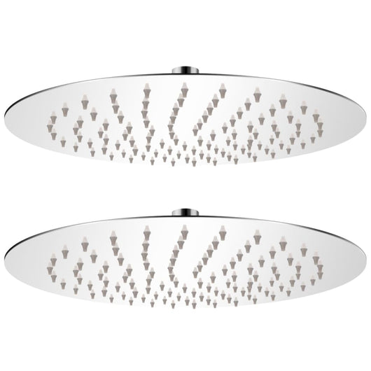 Soffione per Doccia a Pioggia 2pz Acciaio Inossidabile Ã˜ 25 cm cod mxl 78409