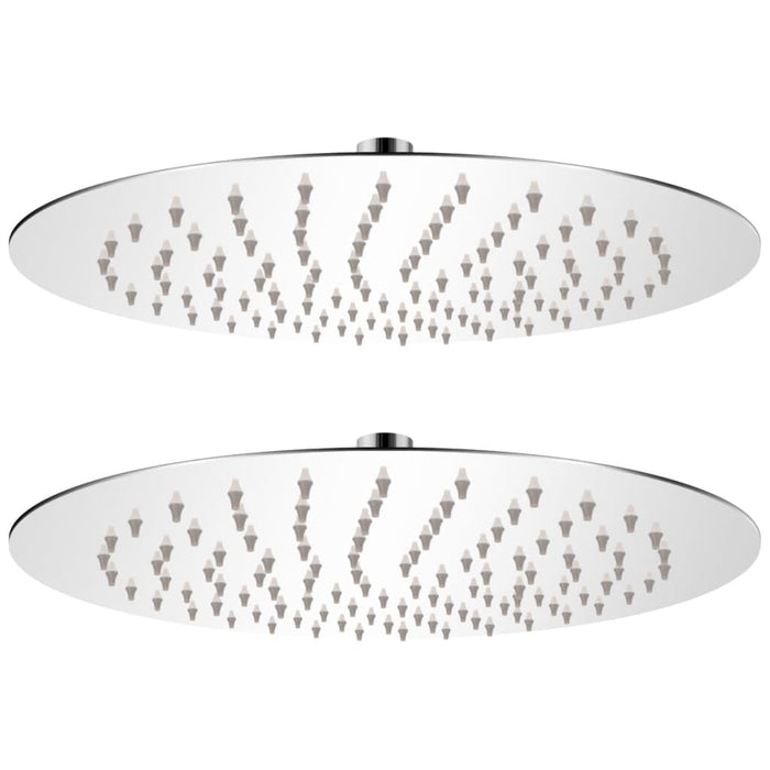 Soffione per Doccia a Pioggia 2pz Acciaio Inossidabile Ã˜ 25 cm cod mxl 78409