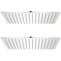 Soffione per Doccia a Pioggia 2pz Acciaio Inossidabile 30x40cm  cod mxl 47749