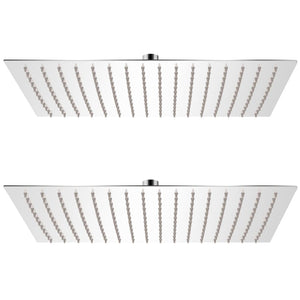 Soffione per Doccia a Pioggia 2pz Acciaio Inossidabile 30x40cm  cod mxl 47749