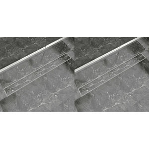 Scarico Doccia Lineare 2 pz 1030x140 mm Acciaio Inossidabile 275952