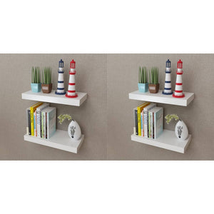 Mensole a Parete 4 pz Bianche 40 cm 275996