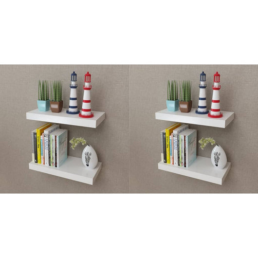 Mensole a Parete 4 pz Bianche 40 cm 275996