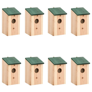 Casette per gli Uccelli 8 pz in Legno 12x12x22 cmcod mxl 71263