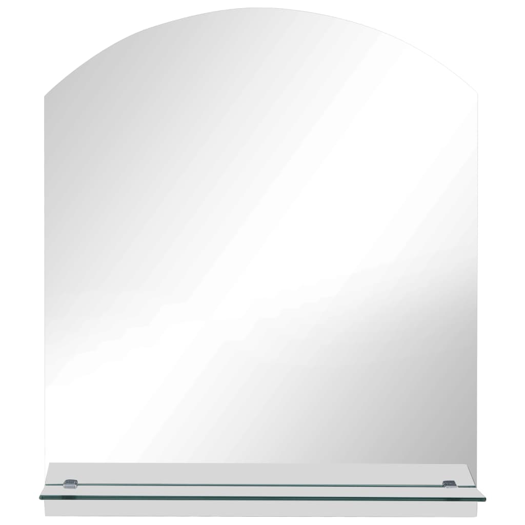 Specchio da Parete con Mensola 30x50 cm in Vetro Temperato 249430