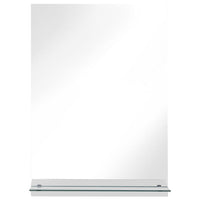 Specchio da Parete con Mensola-Specchio a Muro-Specchio Decorativo 40x60 cm in Vetro Temperato 215624