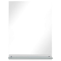 Specchio da Parete con Mensola 50x70 cm in Vetro Temperato cod mxl 57888