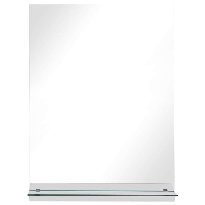 Specchio da Parete con Mensola-Specchio a Muro-Specchio Decorativo 50x70 cm in Vetro Temperato 236152