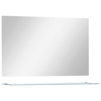 Specchio da Parete con Mensola 100x60 cm in Vetro Temperato cod mxl 56177