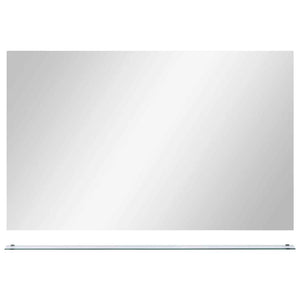 Specchio da Parete con Mensola 100x60 cm in Vetro Temperato cod mxl 56177