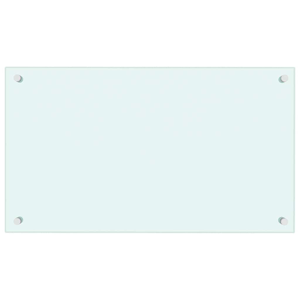 Paraschizzi per Cucina Bianco 70x40 cm in Vetro Temperato 249451