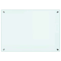 Paraschizzi per Cucina Bianco 70x50 cm in Vetro Temperato 249452