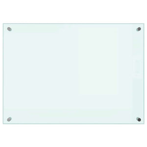 Paraschizzi per Cucina Bianco 70x50 cm in Vetro Temperato 249452