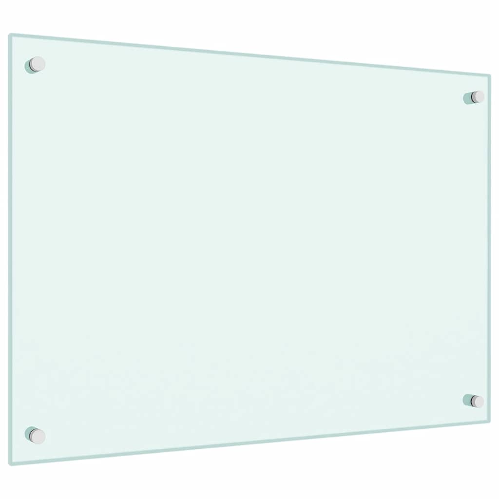 Paraschizzi per Cucina Bianco 70x50 cm in Vetro Temperato 249452