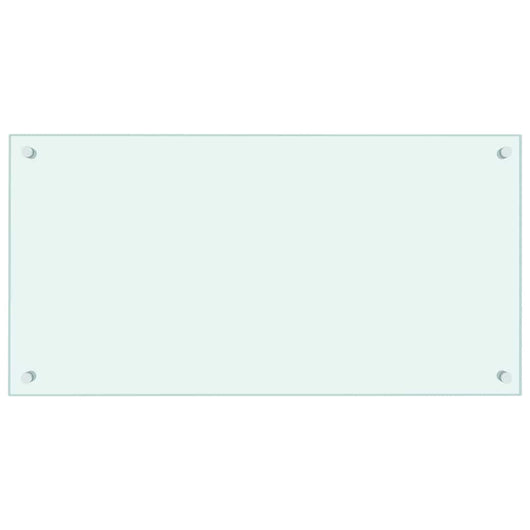Paraschizzi per Cucina Bianco 80x40 cm in Vetro Temperato 249454