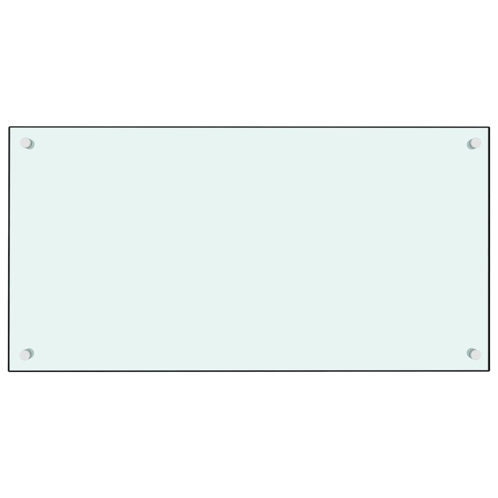 Paraschizzi per Cucina Bianco 80x40 cm in Vetro Temperato 249454