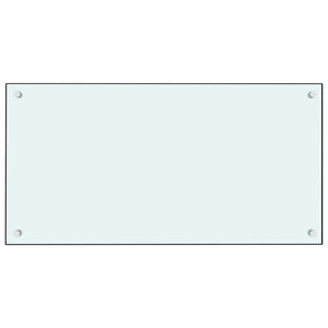 Paraschizzi per Cucina Bianco 80x40 cm in Vetro Temperato 249454