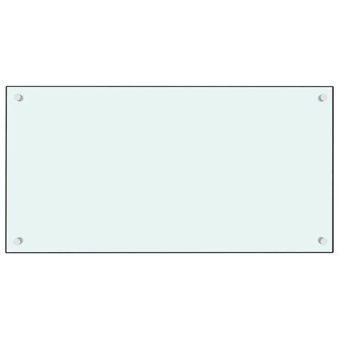 Paraschizzi per Cucina Bianco 80x40 cm in Vetro Temperato 249454