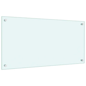 vidaXL Paraschizzi per Cucina Bianco 80x40 cm in Vetro Temperato