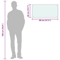 Paraschizzi per Cucina Bianco 80x40 cm in Vetro Temperato 249454