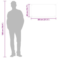 vidaXL Paraschizzi per Cucina Bianco 80x40 cm in Vetro Temperato