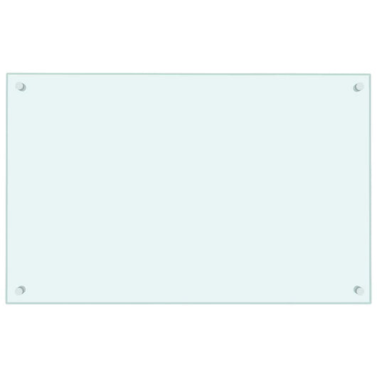 Paraschizzi per Cucina-Protezione parete cucina Bianco 80x50 cm in Vetro Temperato