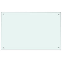 Paraschizzi per Cucina Bianco 80x50 cm in Vetro Temperato 249455