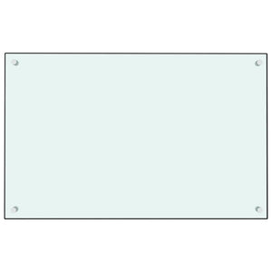 Paraschizzi per Cucina Bianco 80x50 cm in Vetro Temperato 249455