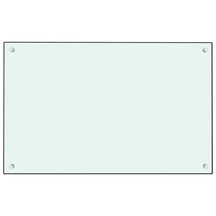 Paraschizzi per Cucina Bianco 80x50 cm in Vetro Temperato 249455