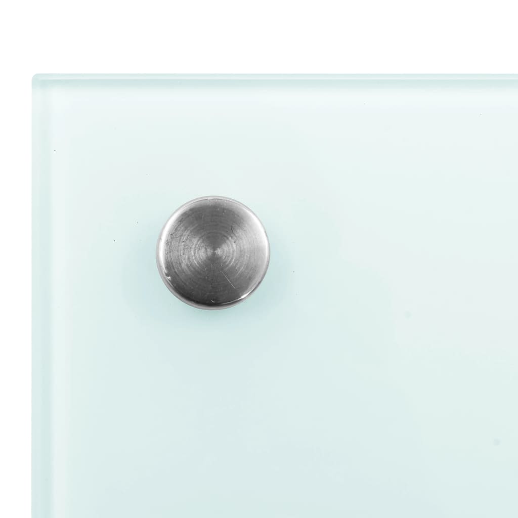 Paraschizzi per Cucina Bianco 80x50 cm in Vetro Temperato 249455