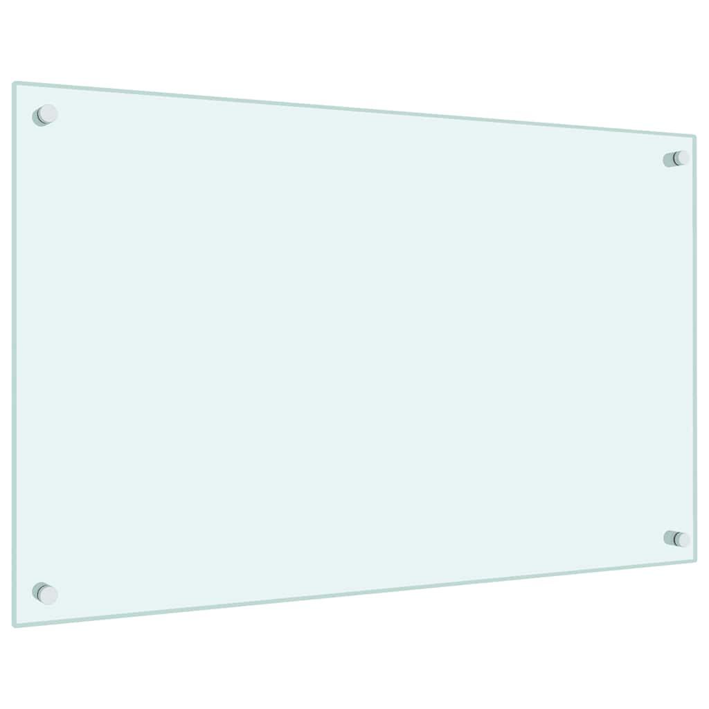 Paraschizzi per Cucina Bianco 80x50 cm in Vetro Temperato 249455