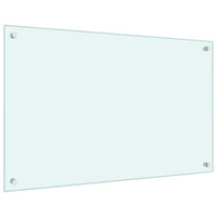 Paraschizzi per Cucina Bianco 80x50 cm in Vetro Temperato 249455