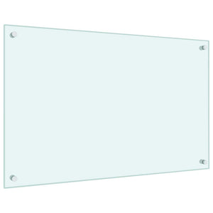 Paraschizzi per Cucina-Protezione parete cucina Bianco 80x50 cm in Vetro Temperato