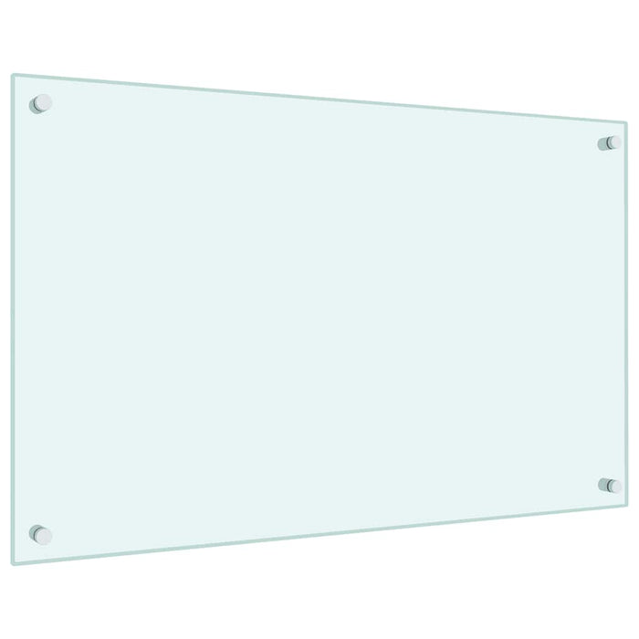 Paraschizzi per Cucina-Protezione parete cucina Bianco 80x50 cm in Vetro Temperato