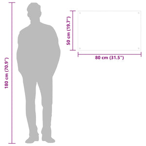 Paraschizzi per Cucina Bianco 80x50 cm in Vetro Temperato 249455