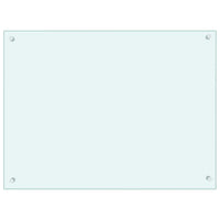 Paraschizzi per Cucina Bianco 80x60 cm in Vetro Temperato 249456