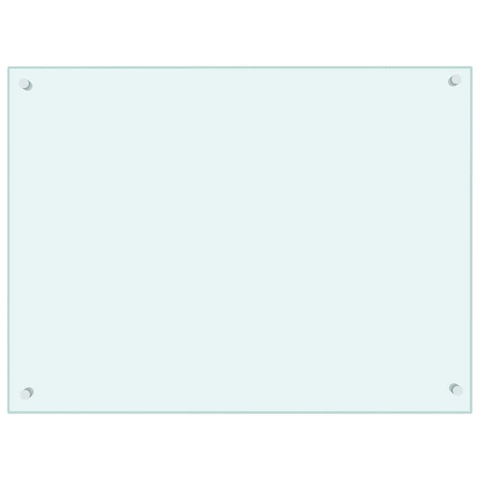 Paraschizzi per Cucina Bianco 80x60 cm in Vetro Temperato