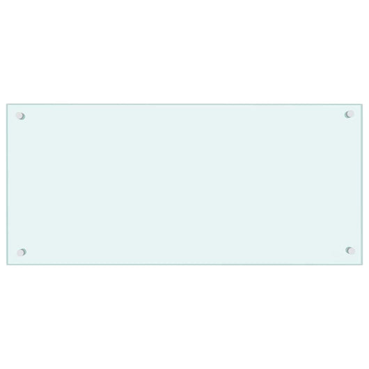 Paraschizzi per Cucina Bianco 90x40 cm in Vetro Temperato 249457